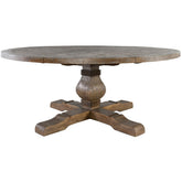 Classic Home Caleb Round Dining Table Distressed Brown Model 51030969